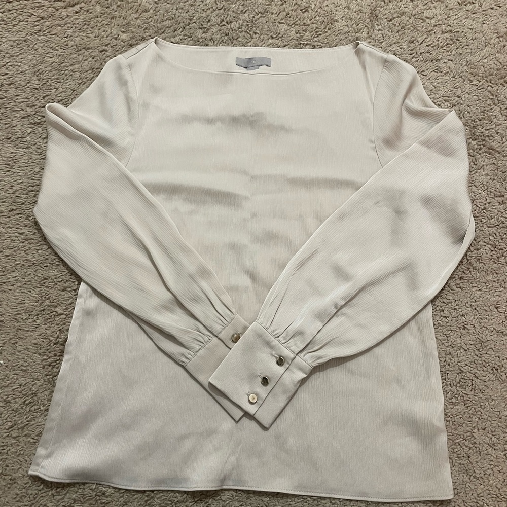 H&M Cream Blouse with Button Cuffs